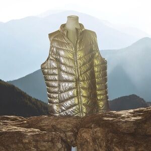 Livi Active Gold Quilted Puffer Jacket